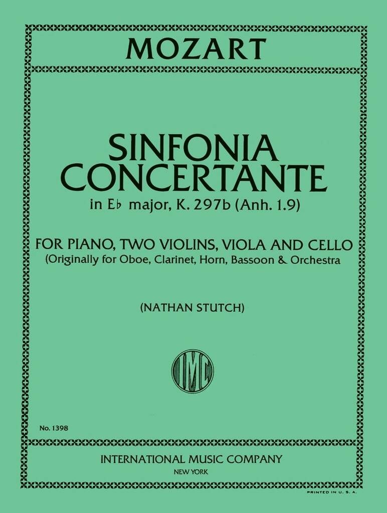 Sinfonia Concertante In E Flat K 297B